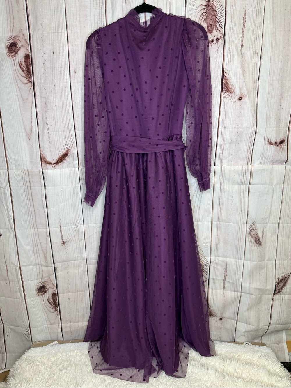 Boden Tulle Ruffle Maxi Dress Viola Purple - Picture 3 of 10